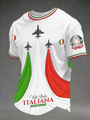 Herren-Festa-Della-Repubblica-Repvbblica-Italiana-Print-T-Shirt