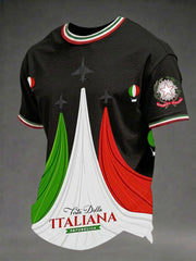 Herren-Festa-Della-Repubblica-Repvbblica-Italiana-Print-T-Shirt
