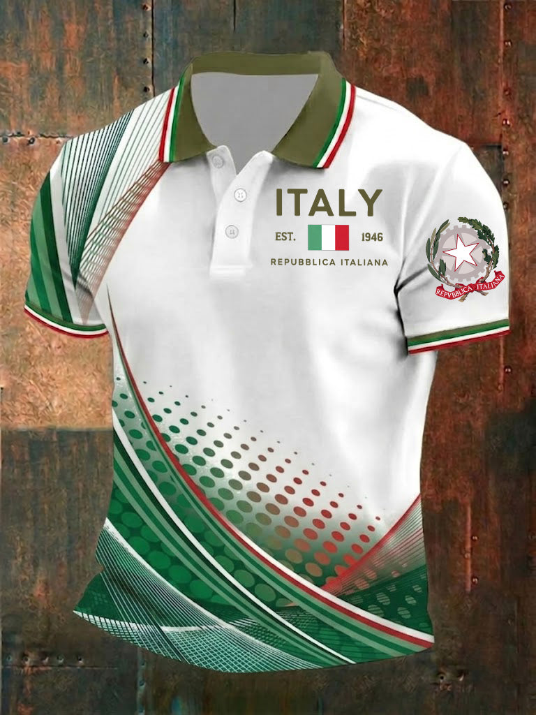Herren-Festa-della-Repubblica-Repvbblica-Italiana-Printhemd