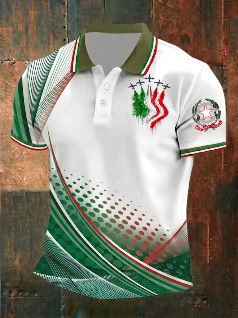 Herren-Festa-della-Repubblica-Repvbblica-Italiana-Printhemd