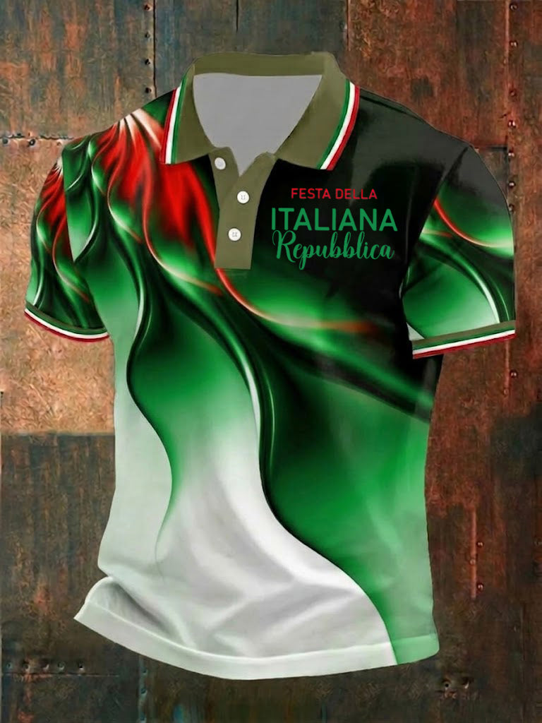 Herren-Festa-della-Repubblica-Repvbblica-Italiana-Printhemd